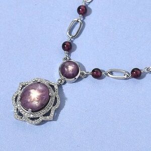 Indian Star gem necklace in sterling silver by D’Joy